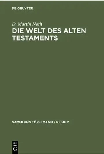Cover of Die Welt Des Alten Testaments