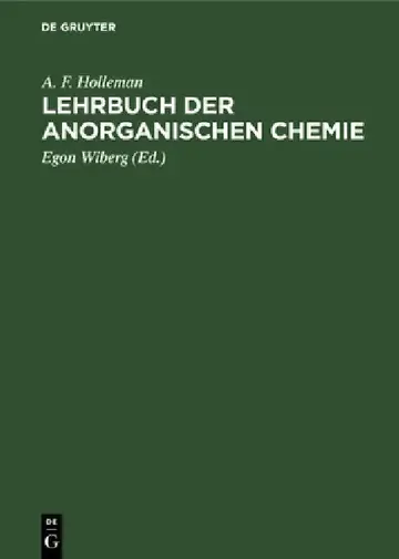 Cover of Lehrbuch Der Anorganischen Chemie