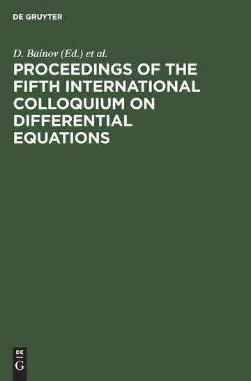 Cover of Proceedings of the Fifth International Colloquium on Differential Equations