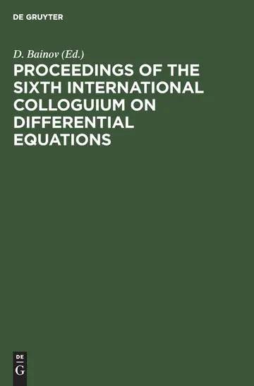 Cover of Proceedings of the Sixth International Colloguium on Differential Equations
