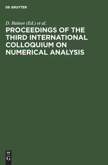 Cover of Proceedings of the Third International Colloquium on Numerical Analysis