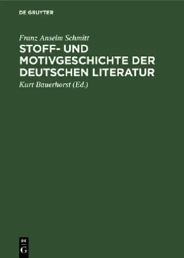 Cover of Stoff- Und Motivgeschichte Der Deutschen Literatur