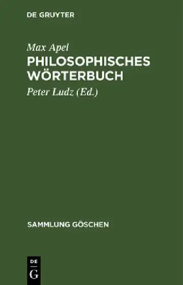 Cover of Philosophisches Wörterbuch