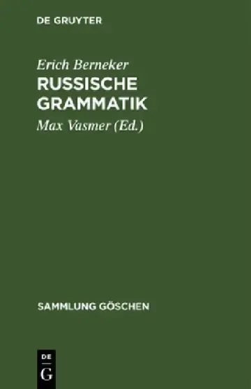 Cover of Russische Grammatik