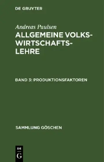 Cover of Produktionsfaktoren