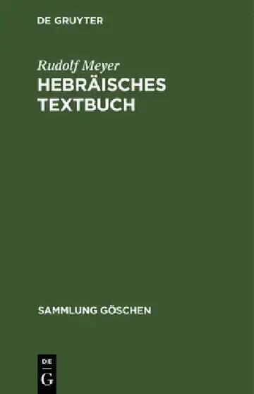 Cover of Hebräisches Textbuch