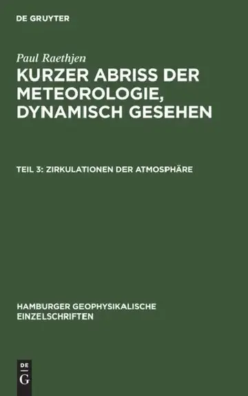 Cover of Zirkulationen Der Atmosphäre
