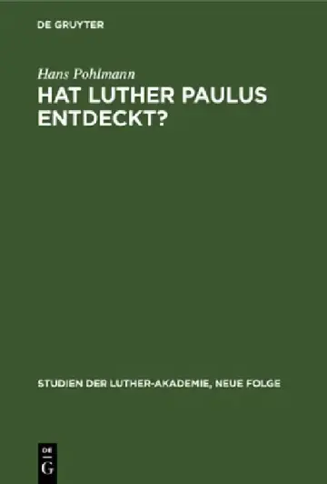 Cover of Hat Luther Paulus Entdeckt?