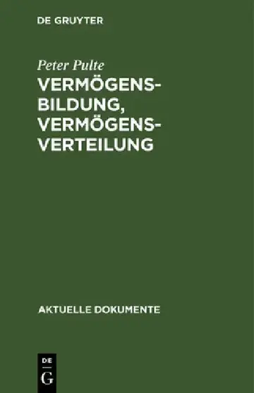Cover of Vermögensbildung, Vermögensverteilung