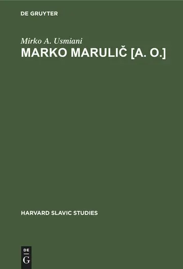 Cover of Marko Marulič [a. o.]