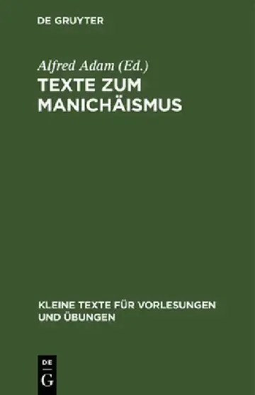 Cover of Texte Zum Manichäismus