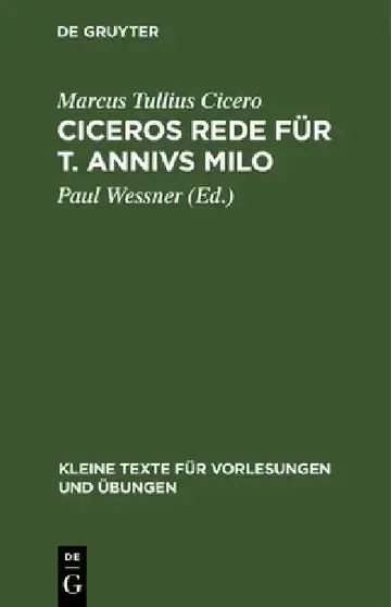 Cover of Ciceros Rede Für T. Annivs Milo