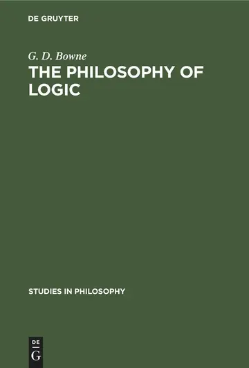 Cover of The Philosophy of Logic