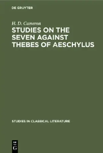 Cover of Studies on the Seven Against Thebes of Aeschylus