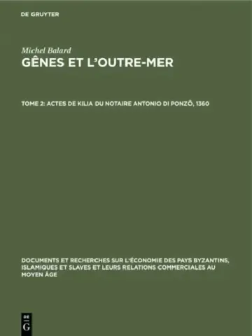 Cover of Actes de Kilia Du Notaire Antonio Di Ponzô, 1360