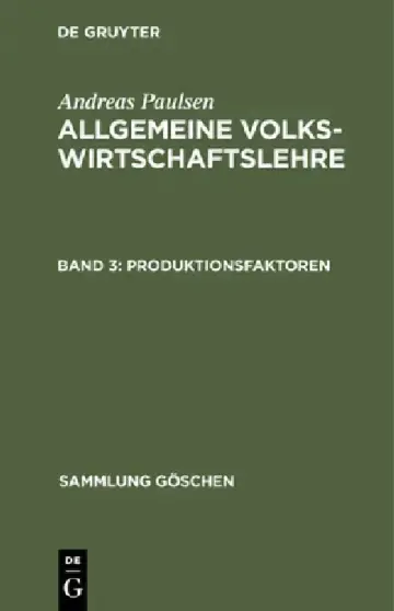 Cover of Produktionsfaktoren