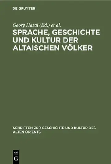 Cover of Sprache, Geschichte Und Kultur Der Altaischen Völker