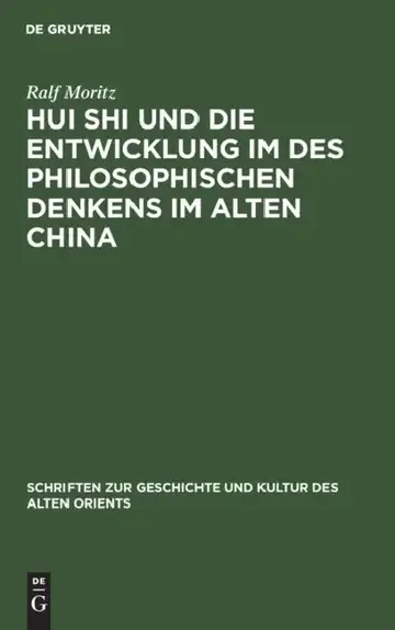 Cover of Hui Shi Und Die Entwicklung Im Des Philosophischen Denkens Im Alten China