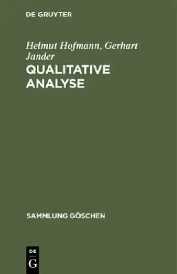 Cover of Qualitative Analyse