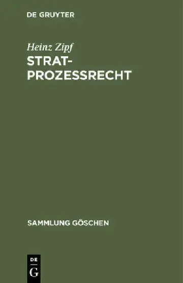 Cover of Stratprozeßrecht
