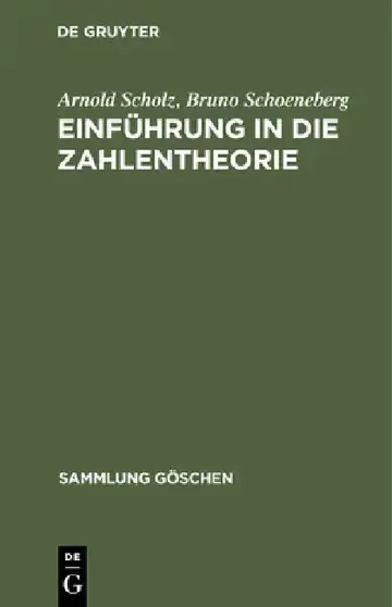 Cover of Einführung in Die Zahlentheorie