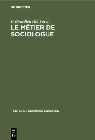 Cover of Le Métier de Sociologue