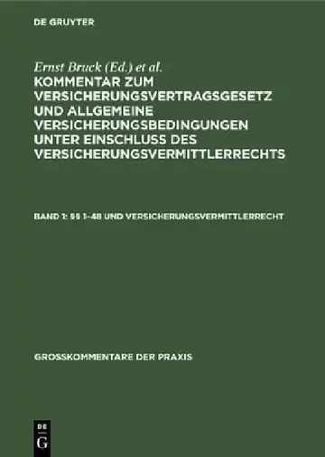 Cover of §§ 1-48 Und Versicherungsvermittlerrecht