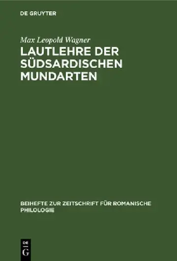 Cover of Lautlehre Der Südsardischen Mundarten