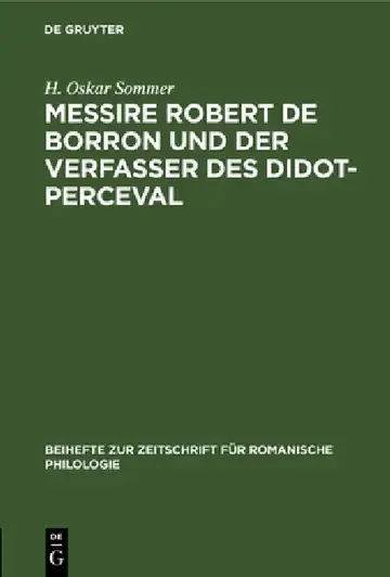 Cover of Messire Robert de Borron Und Der Verfasser Des Didot-Perceval