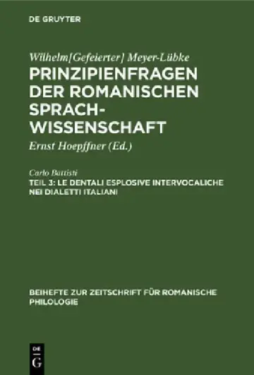 Cover of Le Dentali Esplosive Intervocaliche Nei Dialetti Italiani