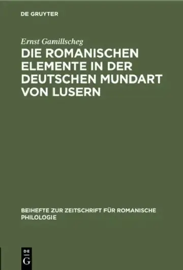 Cover of Die Romanischen Elemente in Der Deutschen Mundart Von Lusern