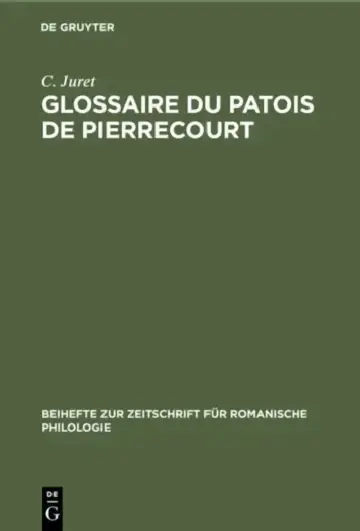 Cover of Glossaire Du Patois de Pierrecourt