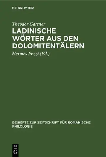 Cover of Ladinische Wörter Aus Den Dolomitentälern