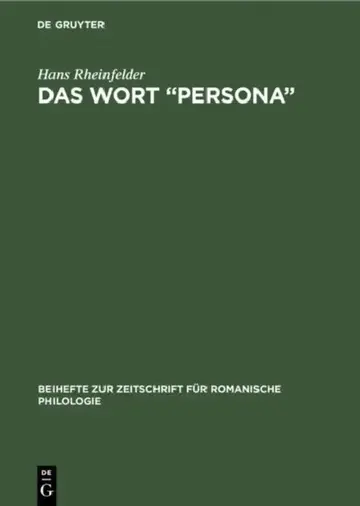 Cover of Das Wort "Persona"