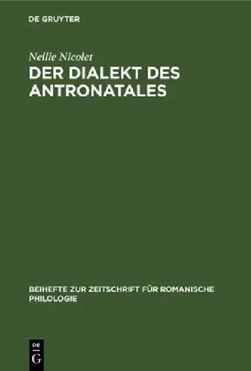 Cover of Der Dialekt Des Antronatales