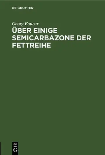 Cover of Über Einige Semicarbazone Der Fettreihe