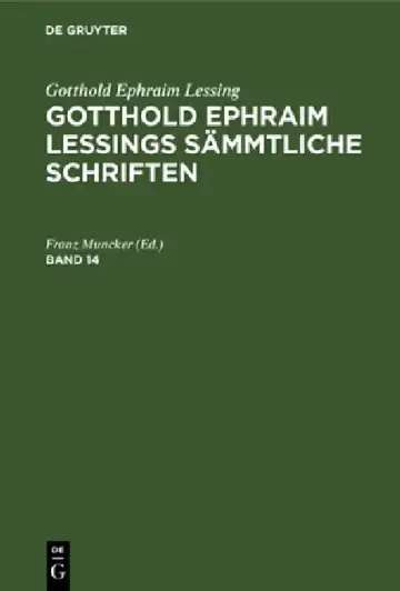 Cover of Gotthold Ephraim Lessing