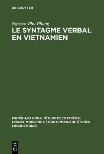 Cover of Le Syntagme Verbal En Vietnamien