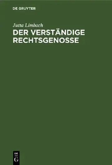 Cover of Der Verständige Rechtsgenosse