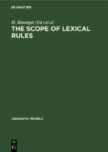 Cover of The Scope of Lexical Rules