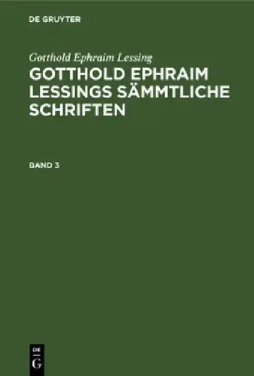 Cover of Gotthold Ephraim Lessing