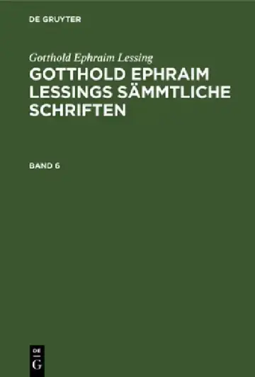 Cover of Gotthold Ephraim Lessing