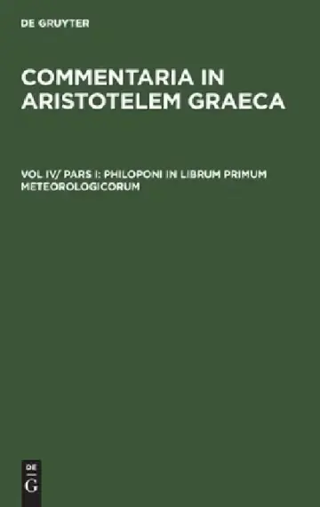 Cover of Philoponi in Librum Primum Meteorologicorum