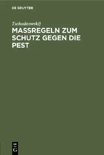 Cover of Maßregeln Zum Schutz Gegen Die Pest