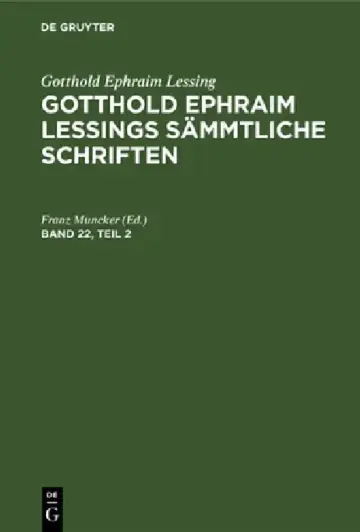 Cover of Gotthold Ephraim Lessing