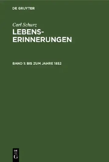 Cover of Bis Zum Jahre 1852