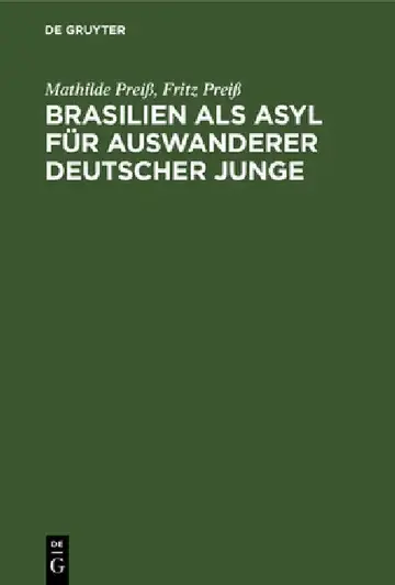 Cover of Brasilien ALS Asyl Für Auswanderer Deutscher Junge
