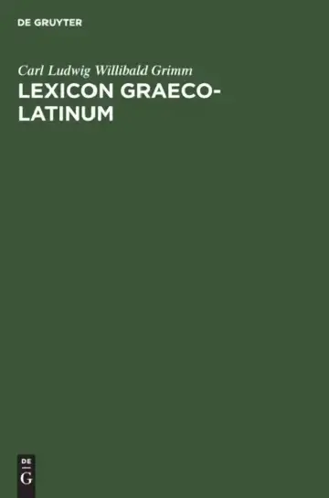 Cover of Lexicon Graeco-Latinum