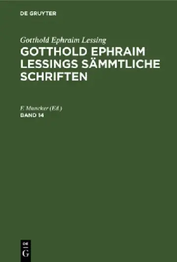 Cover of Gotthold Ephraim Lessing