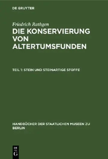 Cover of Stein Und Steinartige Stoffe